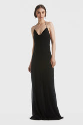 Slip Dress With Braided Cristals