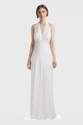 Slip Dress With Pleated Top
