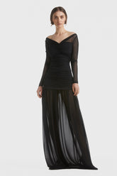 Ruched Tulle Gown