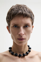 Onyx big beads necklace