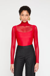 Red Bodysuit with Bra corset