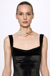 Pearls with golden chain