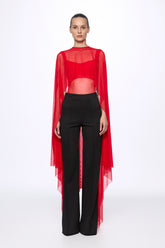 Mesh bodysuit and cape set