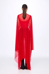 Mesh Cape in red