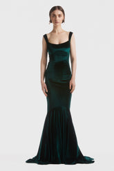 Velvet corset mermaid dress