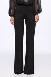 High-waisted straight-leg trousers