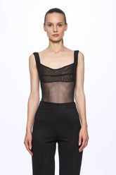 Mesh corset bodysuit