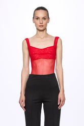 Mesh corset bodysuit