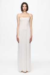 Tulle slip dress with open back
