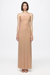 Tulle slip dress with crystal detail