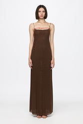 Tulle slip dress with crystal detail