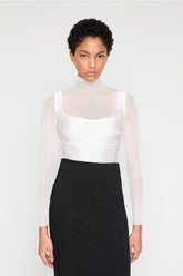 White Bodysuit with Bra corset