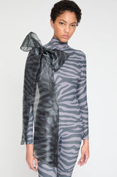 Tiger Grey Print Catsuit