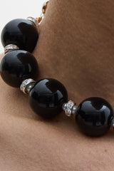 Onyx big beads necklace
