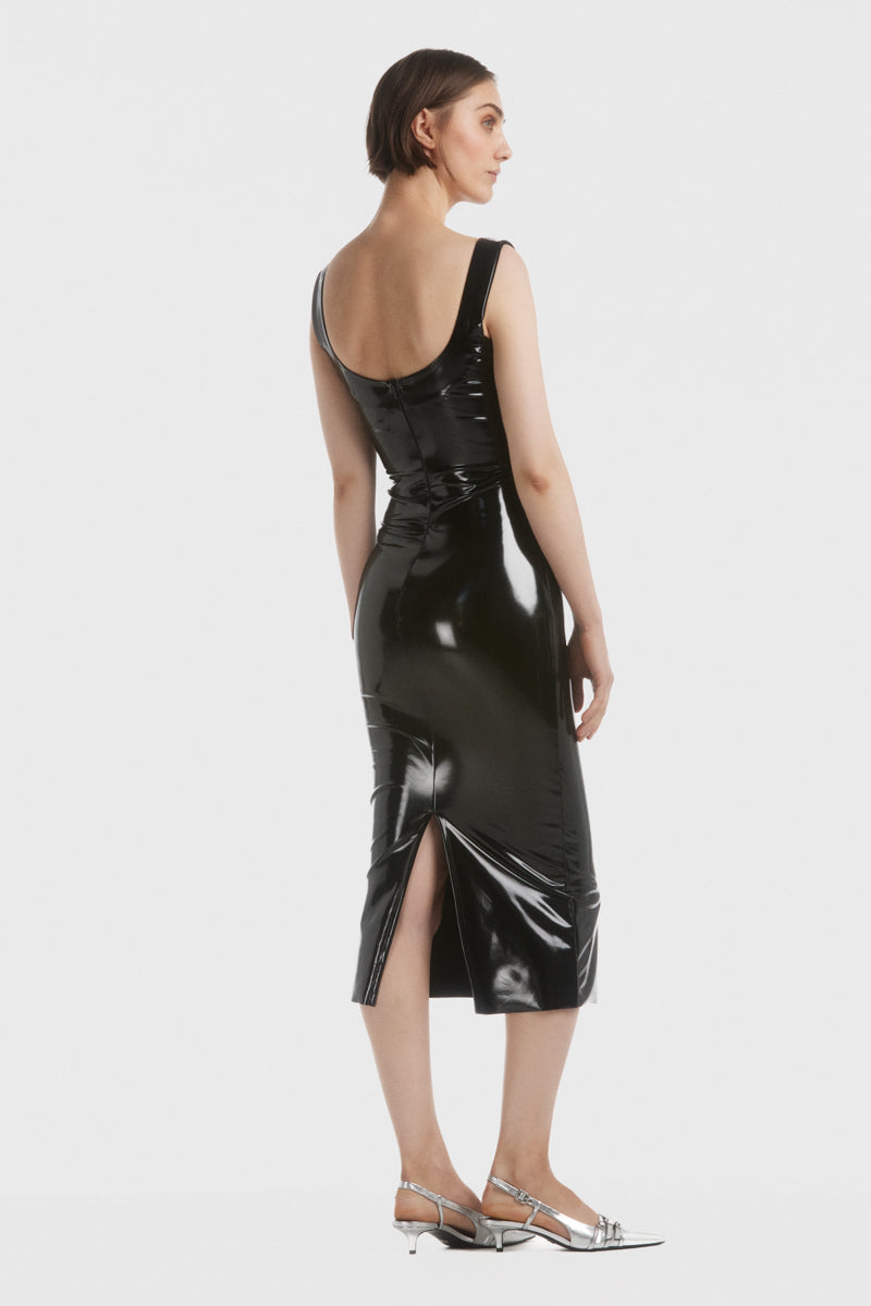 Midi Latex Dress S Midi Latex Dress S