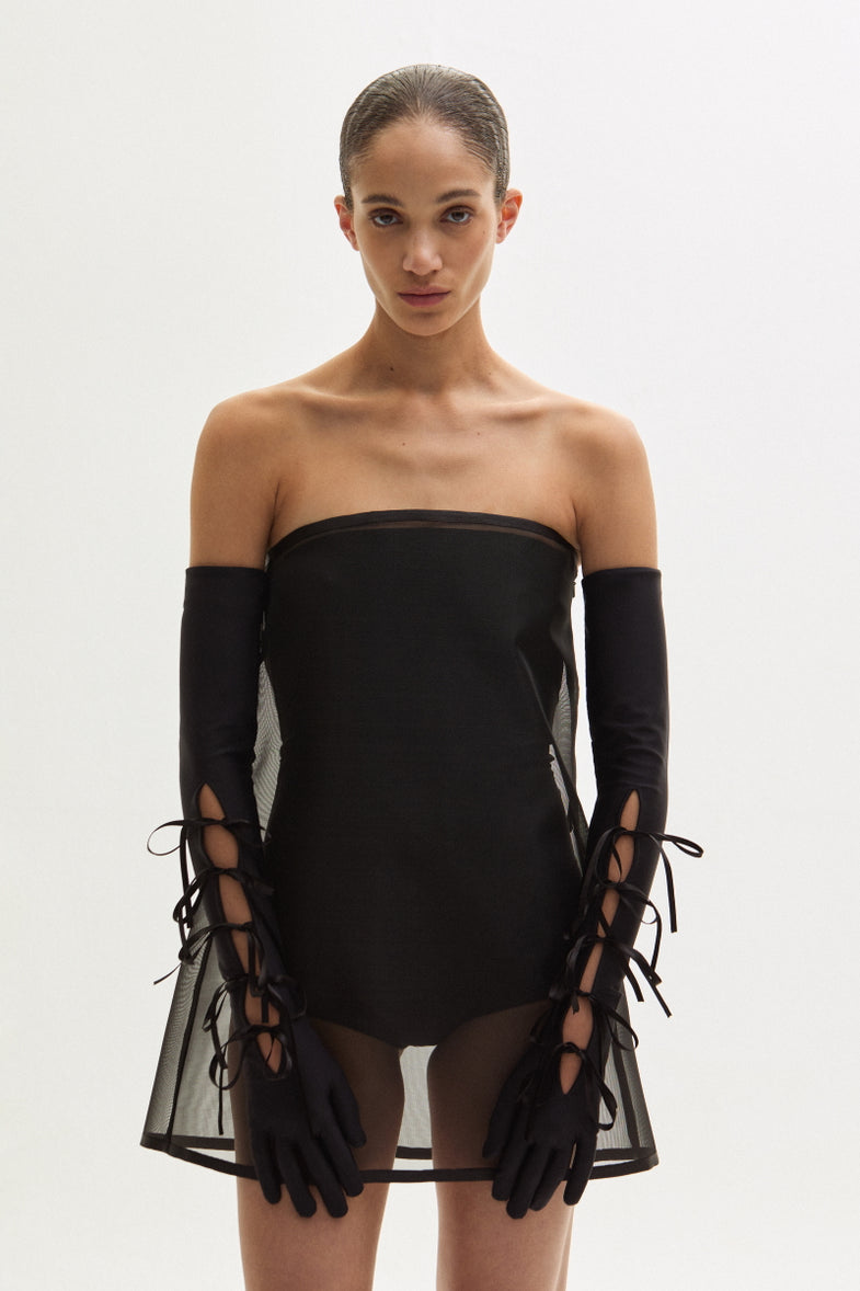 High neck tulle bodysuit – ATU Body Couture