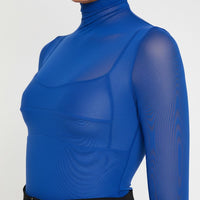 Blue Bodysuit with Bra corset