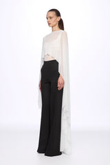 Mesh bodysuit and cape set