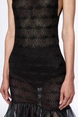 Halterneck tulle gown dress