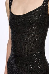 Black sequin corset mermaid dress