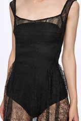 Embroidered lace gown
