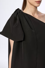 Bow detail one shoulder maxi dress