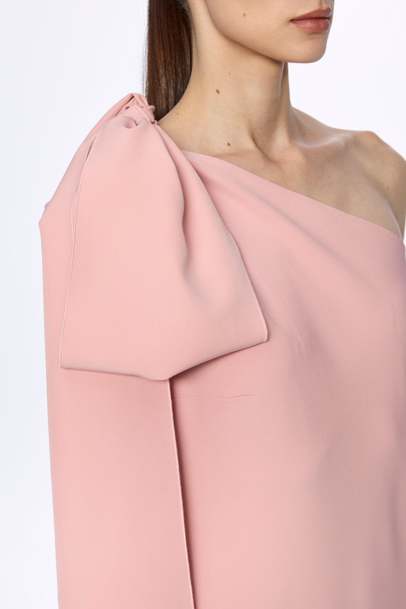 Bow detail one shoulder maxi dress
