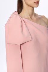 Bow detail one shoulder maxi dress
