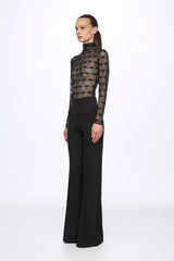 High neck lace bodysuit