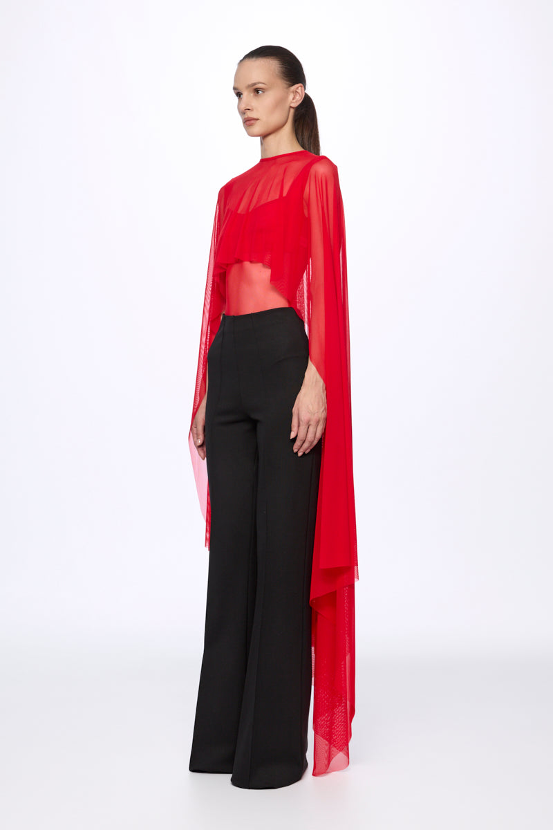 Mesh bodysuit and cape set