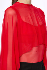 Mesh bodysuit and cape set