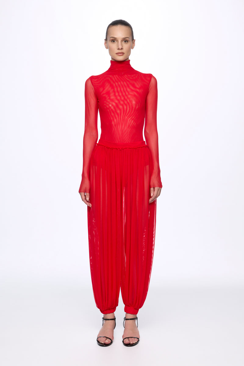 Mesh bodysuit and trousers set
