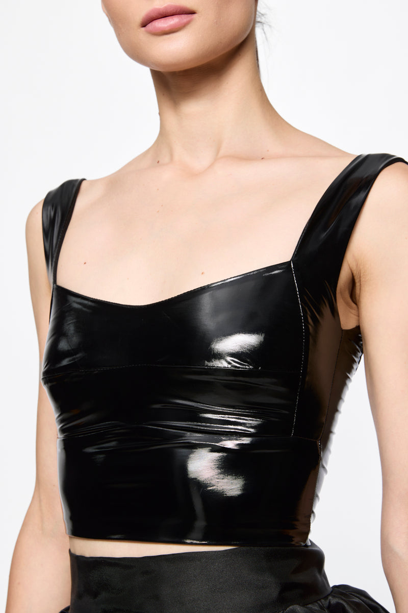 Latex corset bustiere