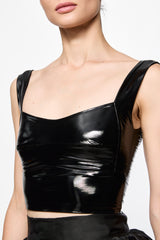 Latex corset bustiere
