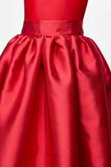 Taffeta midi skirt in RED