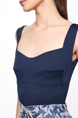 Corset bra bodysuit in NAVY