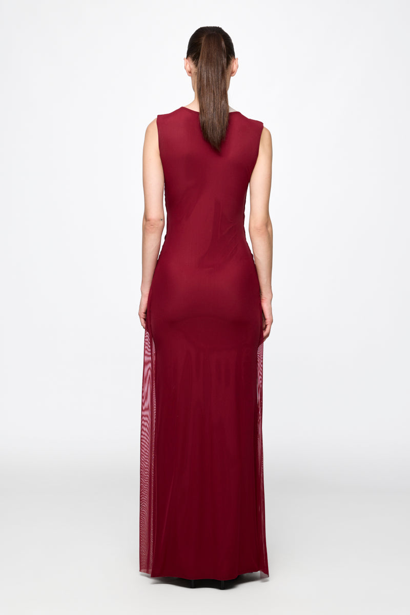 Emotional Dress in Burgundy