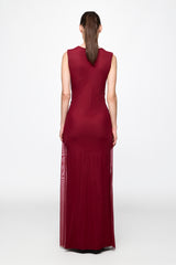 Emotional Dress in Burgundy