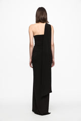 Off Shoulder Long Liquid Dress