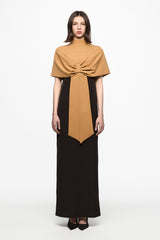Front bow detail maxi dress
