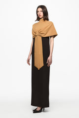 Front bow detail maxi dress