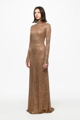 Sequined embellished maxi dress