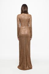 Sequined embellished maxi dress