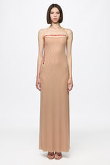 Tulle slip dress with crystal detail