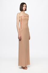 Tulle slip dress with crystal detail