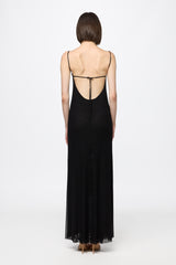 Tulle slip dress with crystal detail