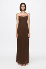 Tulle slip dress with crystal detail