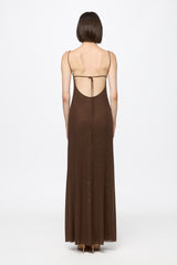 Tulle slip dress with crystal detail