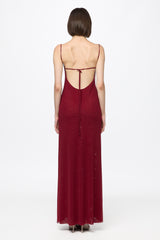 Tulle slip dress with crystal detail