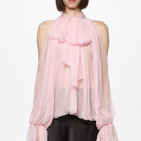 Baby pink chiffon shirt